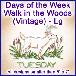 A Days of the Week Walk in the Woods (Vintage) Design Pack