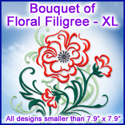 A Bouquet of Floral Filigree Design Pack