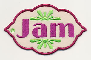 Canning Jar Tag - Jam (In-the-Hoop)