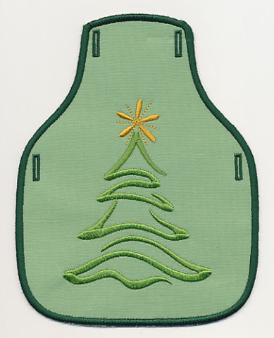 Christmas Tree Bottle Apron (In-the-Hoop)