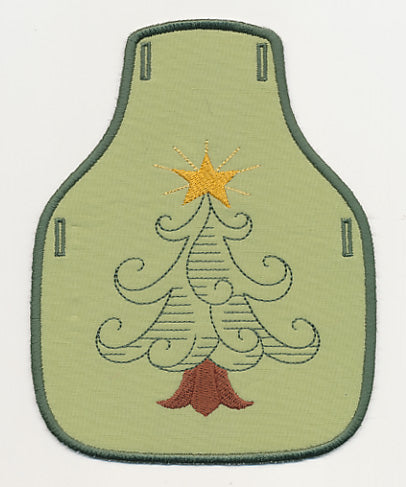 Christmas Tree Bottle Apron (In-the-Hoop)