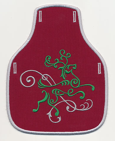 Fa La La Filigree Reindeer Bottle Apron (In-the-Hoop)