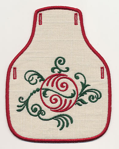 Fa La La Filigree Bottle Apron 1 (In-the-Hoop)