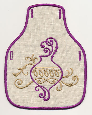 Fa La La Filigree Bottle Apron 2 (In-the-Hoop)