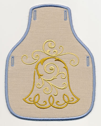 Fa La La Filigree Bell Bottle Apron (In-the-Hoop)