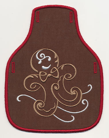 Fa La La Filigree Gingerbread Cookie Bottle Apron (In-the-Hoop)