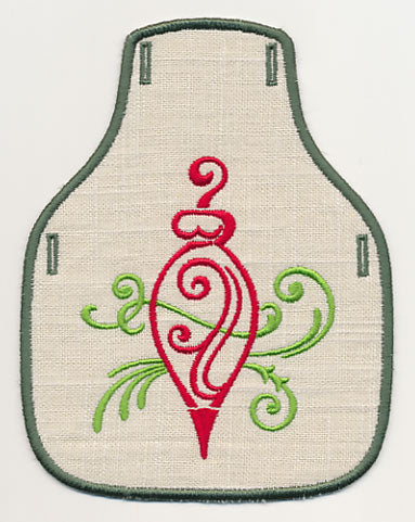 Fa La La Filigree Bottle Apron 4 (In-the-Hoop)