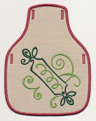 Fa La La Filigree Gift 2 Bottle Apron (In-the-Hoop)