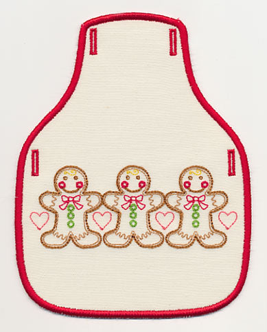 Gingerbread Cookie Love Bottle Apron (In-the-Hoop)