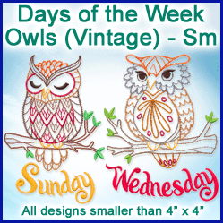 A Days of the Week Owls (Vintage) Design Pack