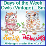 A Days of the Week Owls (Vintage) Design Pack