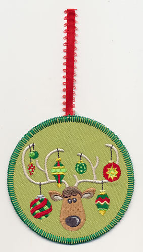 Holiday Antlers - Festive Ornament (In-the-Hoop)