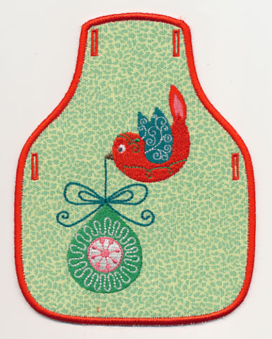 Tweet Christmas 4 Bottle Apron (In-the-Hoop)