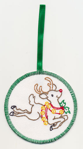 Leaping Rudolph Ornament (In-the-Hoop)