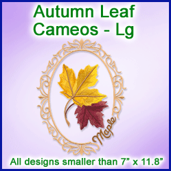 A Autumn Leaf Cameos Design Pack