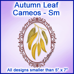 A Autumn Leaf Cameos Design Pack