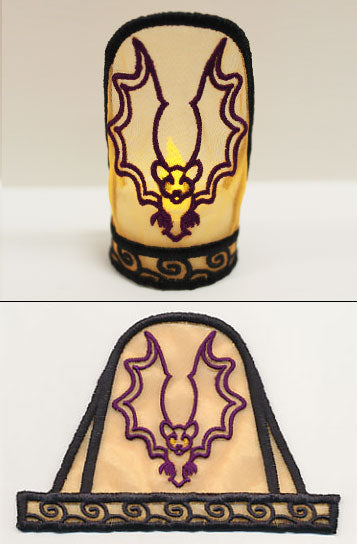 Flying Bat Tea Light Wrap (In-the-Hoop)