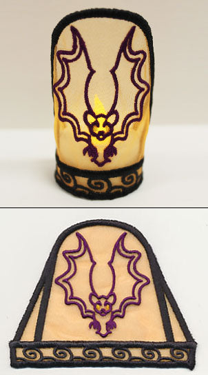 Flying Bat Tea Light Wrap (In-the-Hoop)