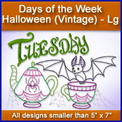 A Days of the Week Halloween (Vintage) Design Pack