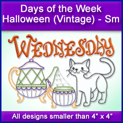 A Days of the Week Halloween (Vintage) Design Pack