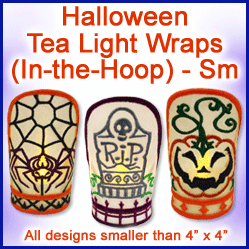 A Halloween Tea Light Wraps (In-the-Hoop) Design Pack