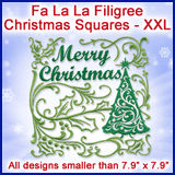 A Fa La La Filigree Christmas Squares Design Pack