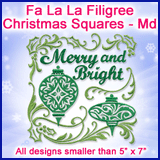 A Fa La La Filigree Christmas Squares Design Pack