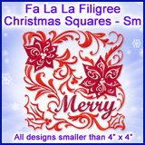 A Fa La La Filigree Christmas Squares Design Pack