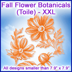 A  Fall Flower Botanicals (Toile) Design Pack