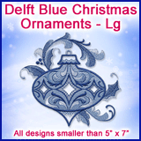 A Delft Blue Christmas Ornaments Design Pack