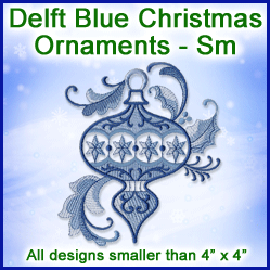 A Delft Blue Christmas Ornaments Design Pack