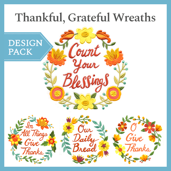 A Thankful, Grateful Wreaths Design Pack
