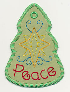 Peace and Star Gift Tag (In-the-Hoop)