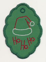 Ho Ho Ho Santa Cap Gift Tag (In-the-Hoop)