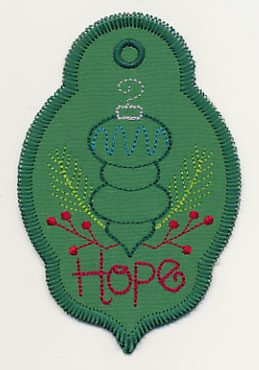 Hope Ornament Gift Tag (In-the-Hoop)