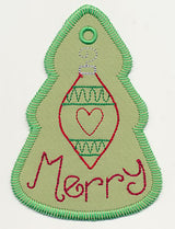 Merry Ornament Gift Tag (In-the-Hoop)