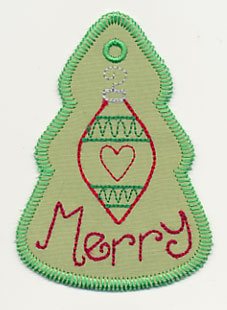 Merry Ornament Gift Tag (In-the-Hoop)