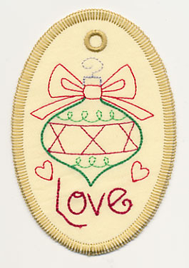 Love Ornament Gift Tag (In-the-Hoop)