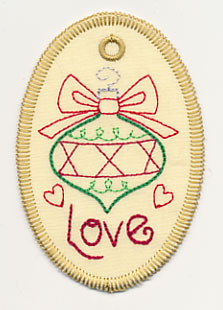 Love Ornament Gift Tag (In-the-Hoop)