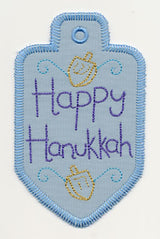 Happy Hanukkah Gift Tag (In-the-Hoop)