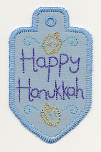 Happy Hanukkah Gift Tag (In-the-Hoop)