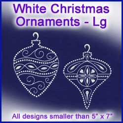 A White Christmas Ornaments Design Pack