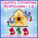 A Country Christmas Birdhouses Design Pack