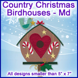 A Country Christmas Birdhouses Design Pack