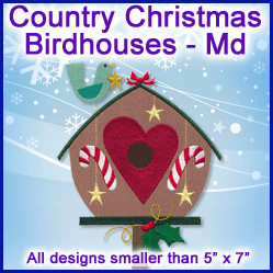 A Country Christmas Birdhouses Design Pack