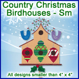 A Country Christmas Birdhouses Design Pack