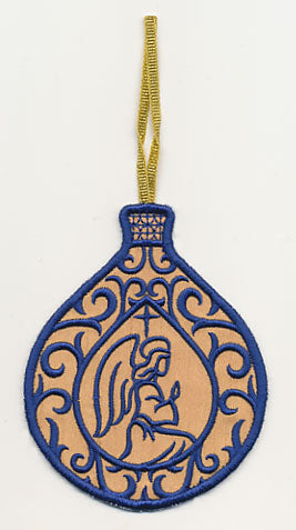 Filigree Ornament with Praying Angel (In-the-Hoop)