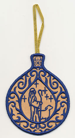 Filigree Ornament with Shepherd (In-the-Hoop)