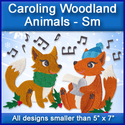 A Caroling Woodland Animals Design Pack