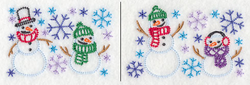 Storm of Snowmen Border (Vintage)